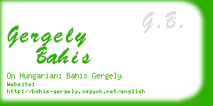 gergely bahis business card